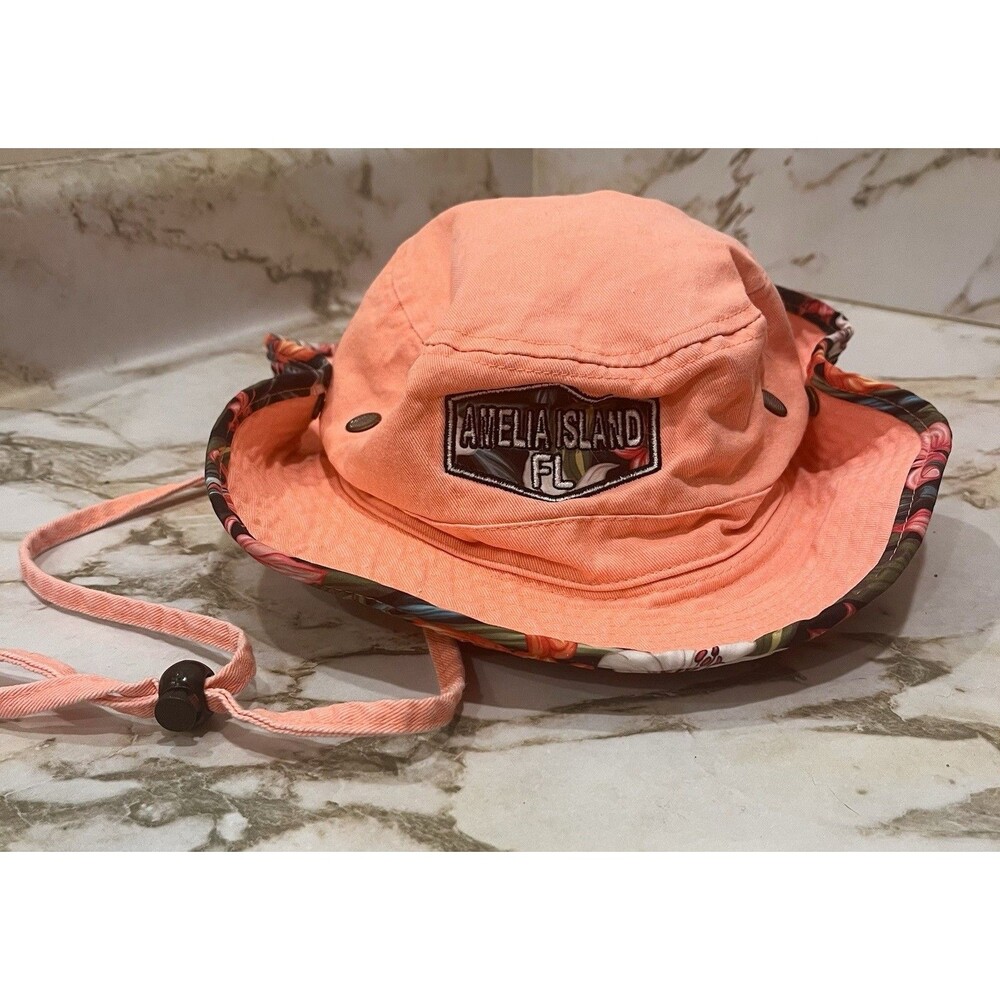 Alvins Island Orange Beach Florida bucket hat One Size Fishing Adult Beach NWOT
